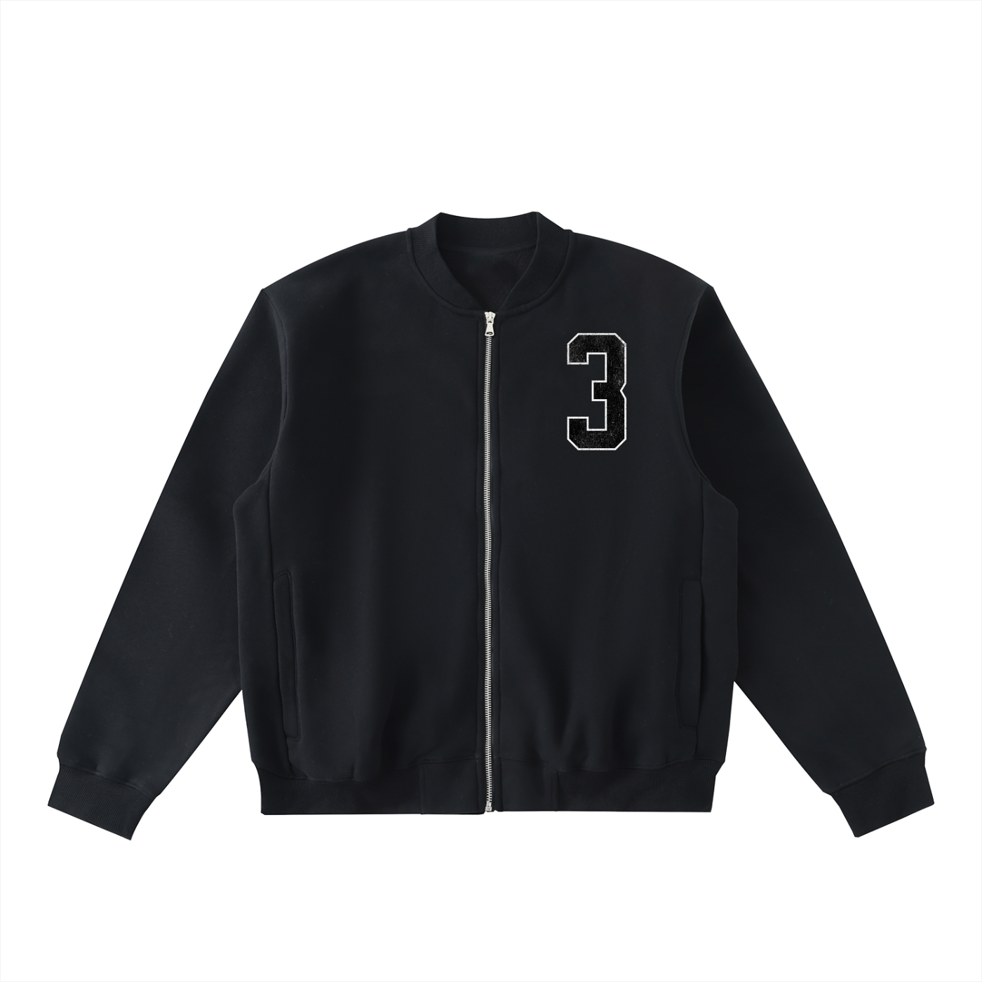 3 Essential Fleeced Varsity Jacket