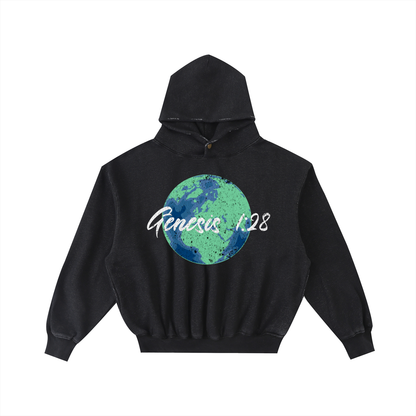 Genesis 1:28 Washed Fleece Hoodie