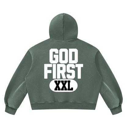 God First Vintage Boxy Hoodie