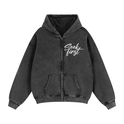 Seek First Boxy Fleece Hoodie