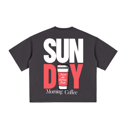 Sunday Morning Coffee Vintage Boxy Tee