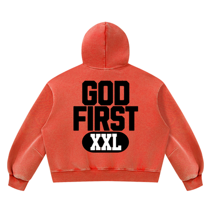 God First Vintage Boxy Hoodie