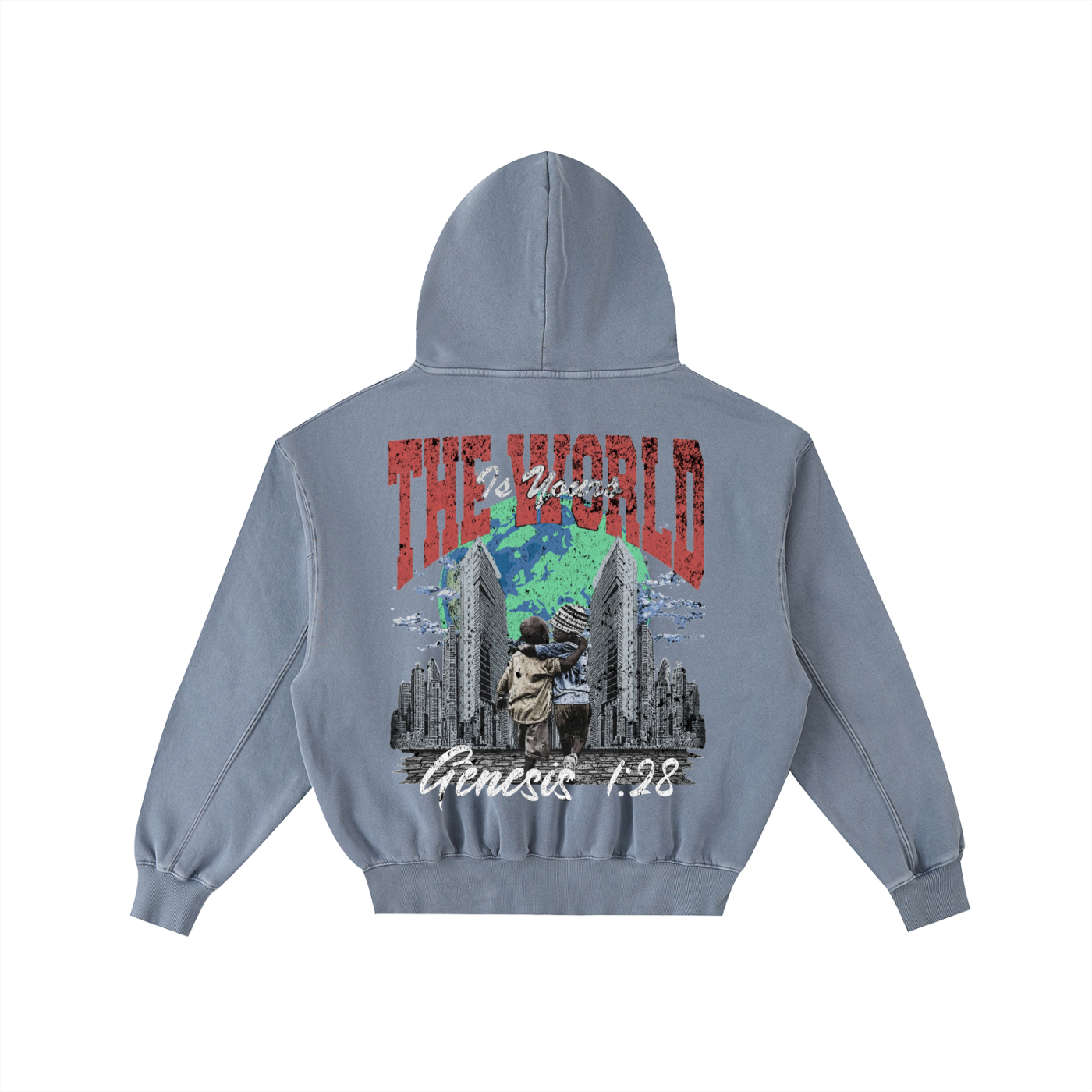 Genesis 1:28 Washed Fleece Hoodie