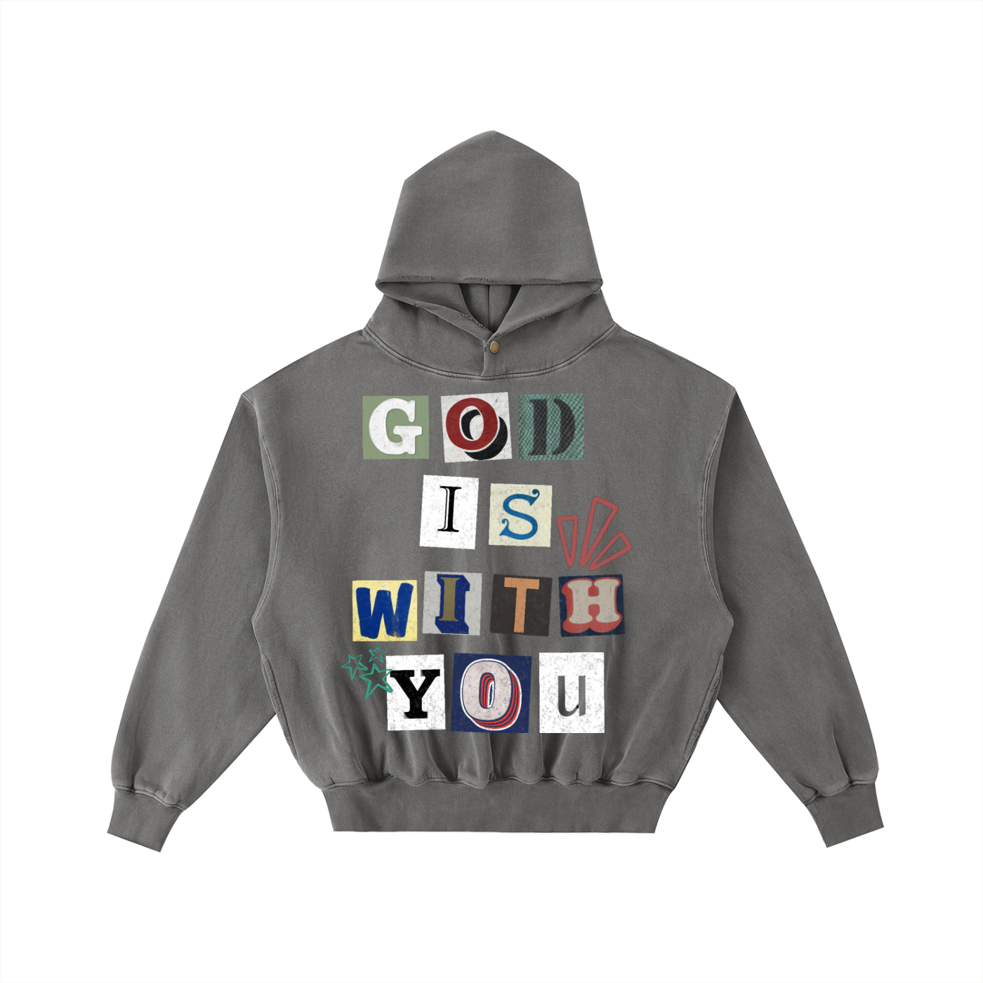 God Is With Us Washed Fleece Hoodie