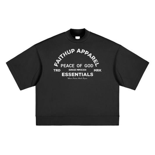 Peace of God Oversized Mock Neck Tee