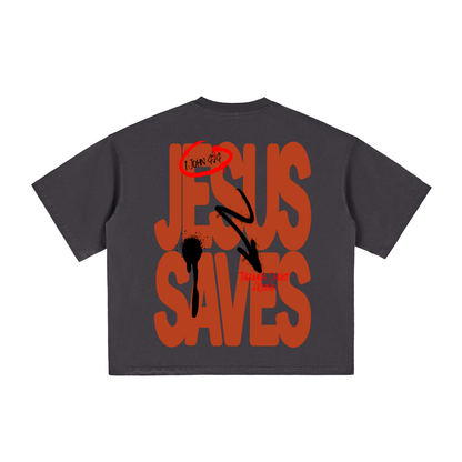 Jesus Saves Vintage Boxy Tee