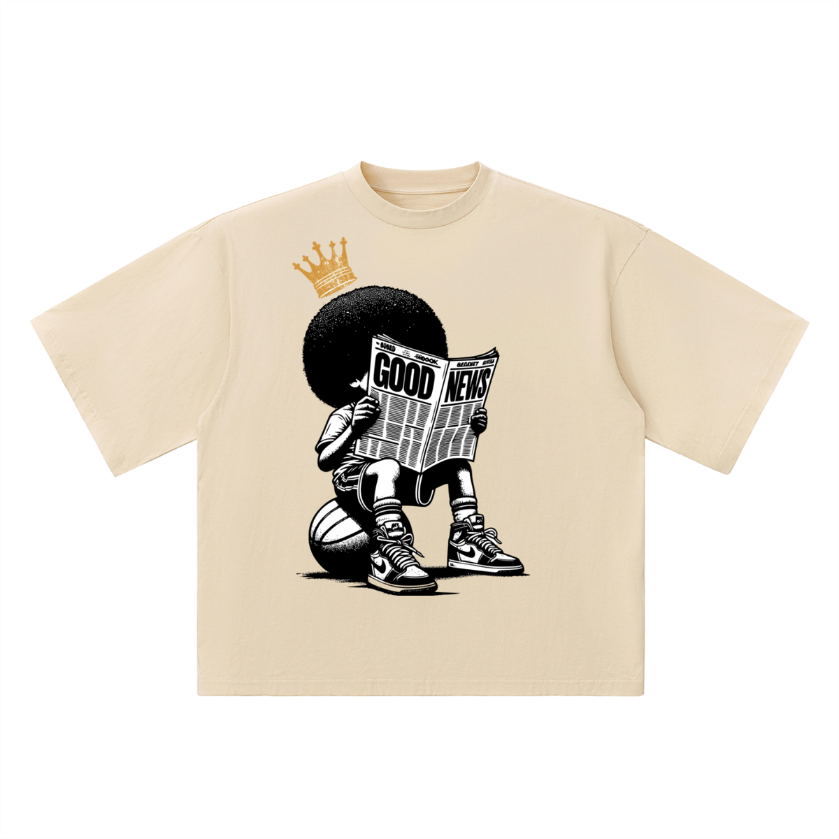Good News Oversized Drop Shoulder Tee