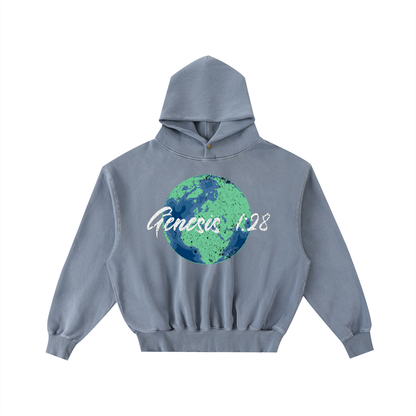 Genesis 1:28 Washed Fleece Hoodie