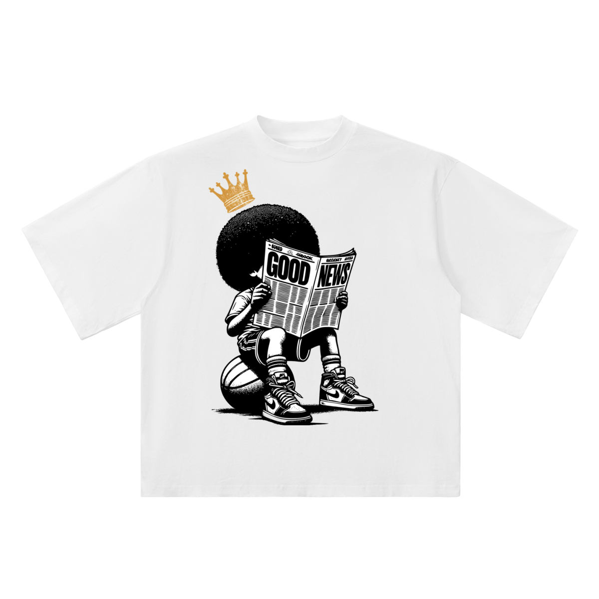 Good News Oversized Drop Shoulder Tee