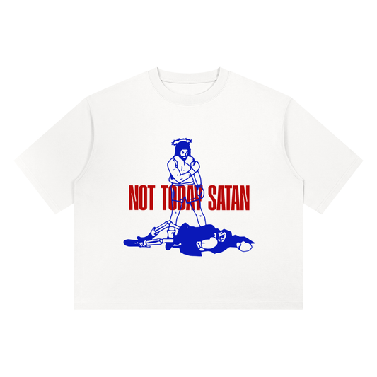 Not Today Satan Heavyweight Boxy Tee