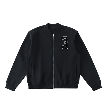 3 Essential Fleeced Varsity Jacket