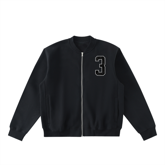 3 Essential Fleeced Varsity Jacket